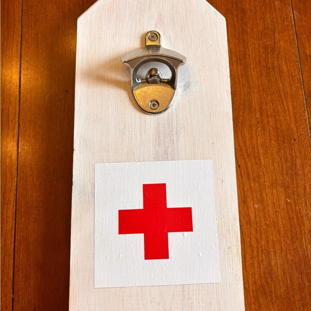 Wall Mounted Beer Bottle Cap Opener & Cap Catcher - Woodcrafted 